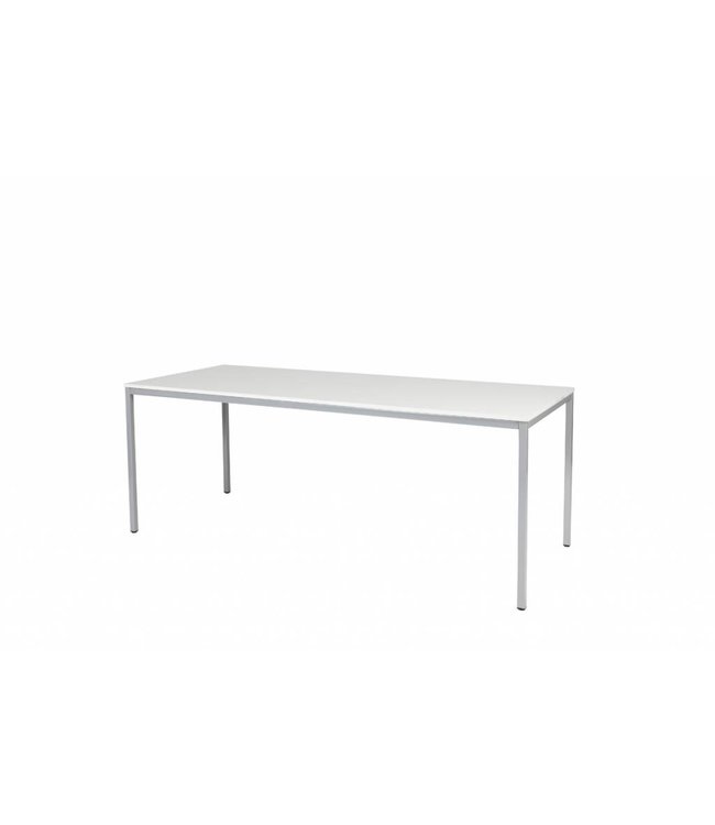 BEUK Bureautafel - Wit - Alu Frame - 200x80