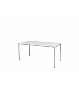 BEUK Bureautafel 160x80 Lichtgrijs hout - Alu frame