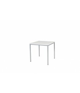 BEUK Bureautafel 80x80 Lichtgrijs hout - Alu frame