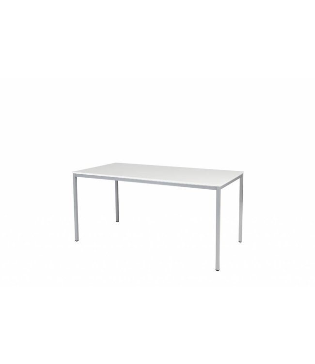 BEUK Bureautafel - Wit - Alu Frame - 160x80