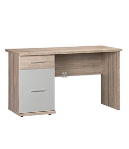 BEUK 58 x 125 - 73cm Hoog - Bureau 1 Lade - Authentiek Eiken - Budel