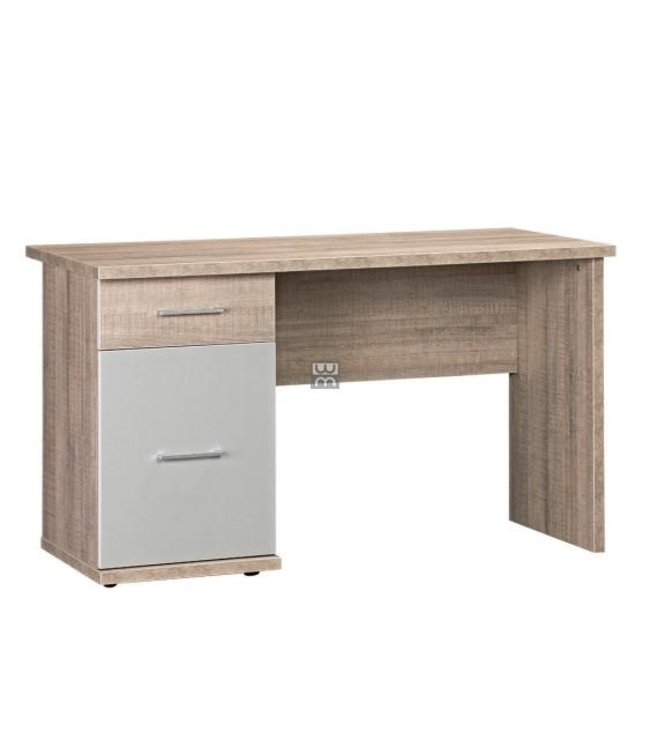 BEUK 58 x 125 - 73cm Hoog - Bureau 1 Lade - Authentiek Eiken - Budel (Nederlands Product)