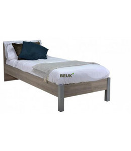 BEUK Eenpersoonsbed 90x200 Donkergrijs hout - Best