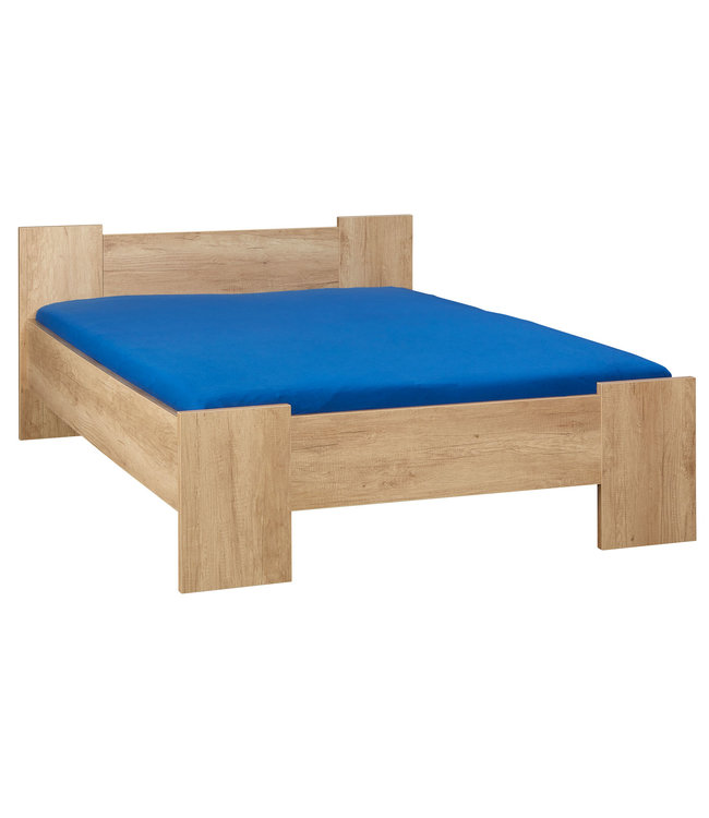 BEUK Bedframe 140x200 cm - Incl Middenbalk - Nebreska Eiken - Wouw (Nederlands Product)