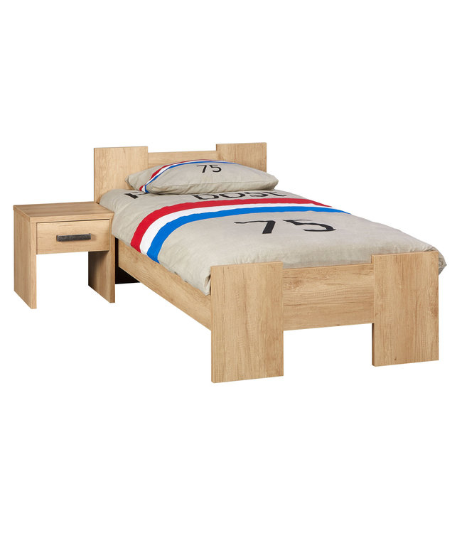 BEUK Bedframe 90X210 cm - Nebreska Eiken – Wouw (Nederlands Product)