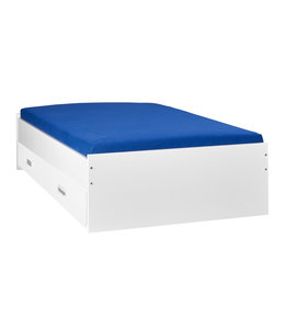 BEUK Bed met opbergruimte 120x200 Wit - witte lades