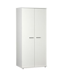 BEUK Kledingkast 2-deurs 187x83x54 Wit - Effen