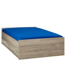 BEUK Bed met opbergruimte | 180x200 | Donkergrijs Hout | Inclusief donkergrijze houten bedlade