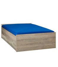 BEUK Bed met opbergruimte | 120x200 | Donkergrijs Hout | Inclusief donkergrijze houten bedlade (Nederlands Product)