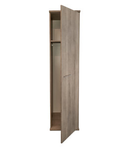 BEUK Kledingkast 1-deurs 187x43x54 Donkergrijs hout - Bavel