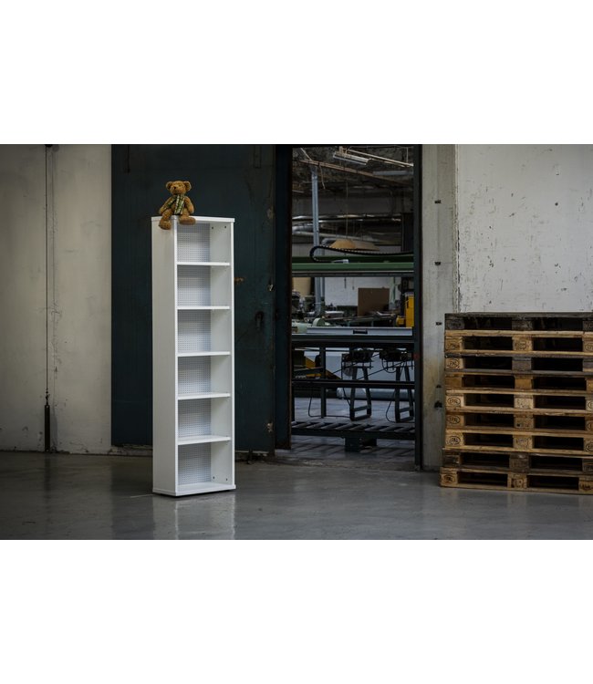 BEUK Boekenkast - 200 x 52 x 29cm - Wit - Budel (Nederlands Product)