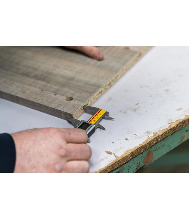 BEUK Bedframe 160x210 - Donker grijs hout - Baarle-Nassau | incl. middenbalk (Nederlands Product)