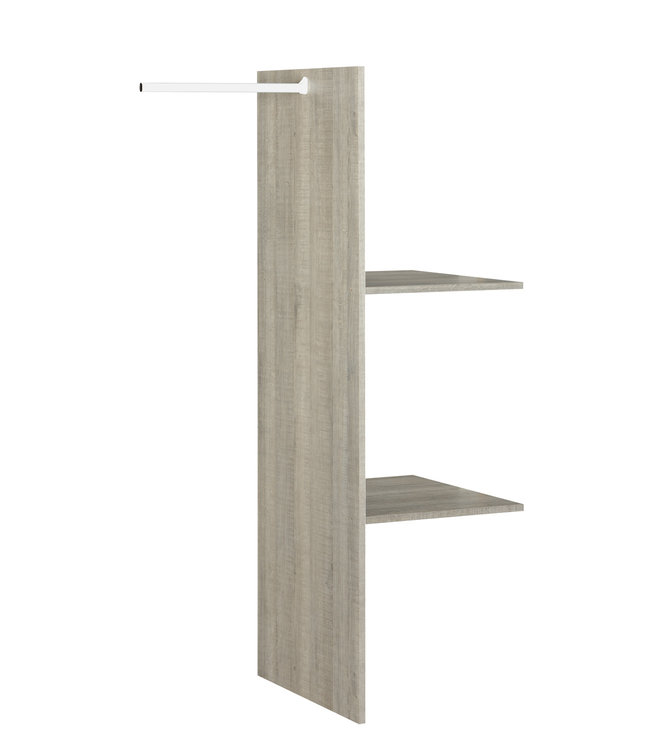 BEUK Kledingkast 3 deurs - 200 x 134 x 58cm - Donker grijs hout - Baarle-Nassau (Nederlands Product)