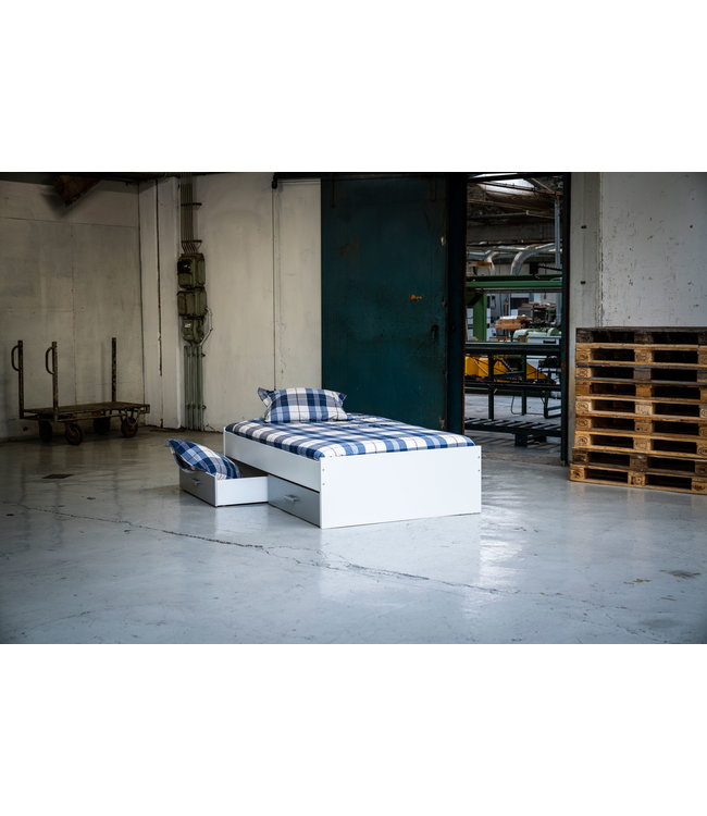 BEUK Bedframe 120X210 cm - Wit – Budel (Nederlands Product)