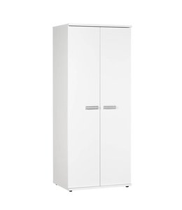 BEUK Kledingkast 2-deurs 200x82x58 Wit - Effen