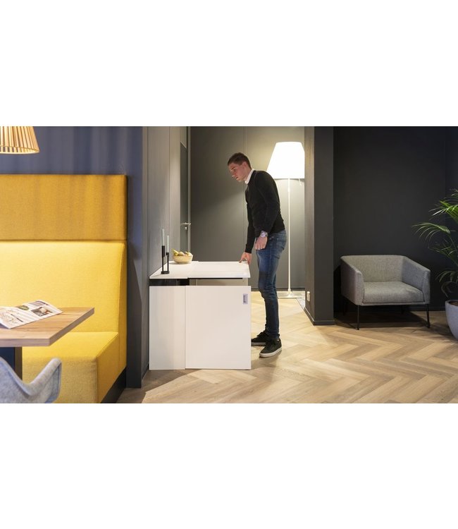 VEPA Homefit Thuiswerkplek | Zit Sta Bureau | 61 - 118cm | Electrisch | Wit (Nederlands Product - BUUR Collectie)