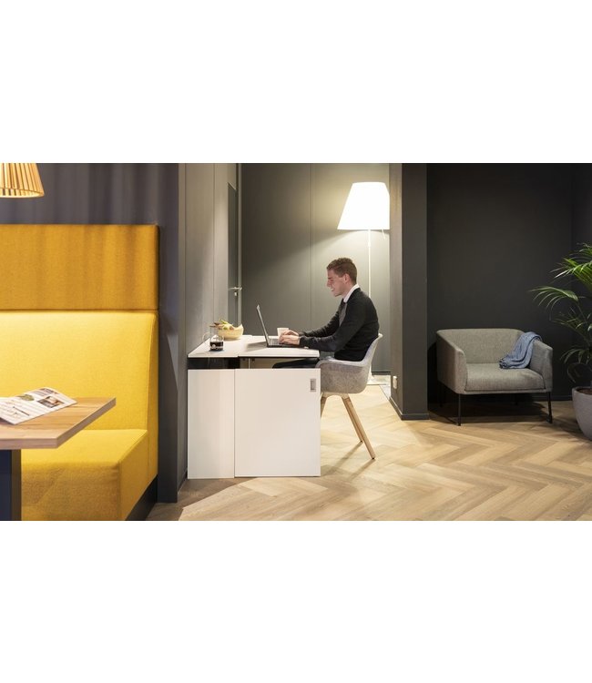 VEPA Homefit Thuiswerkplek | Zit Sta Bureau | 61 - 118cm | Electrisch | Wit (Nederlands Product - BUUR Collectie)