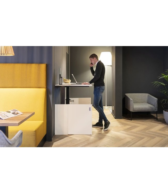 VEPA Homefit Thuiswerkplek | Zit Sta Bureau | 61 - 118cm | Electrisch | Wit (Nederlands Product - BUUR Collectie)