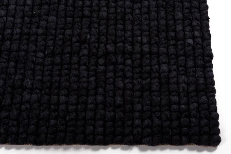 matras Verslaafd uniek Wollen Vloerkleed | New Zeeland | 200 x 240 | Zwart - BEUK Meubels