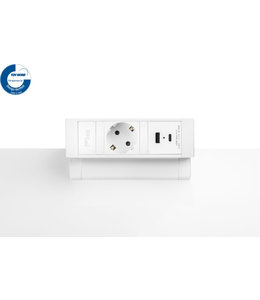 Filex Power Desk Up - 2x stroom - 2x usb (stroom) - wit