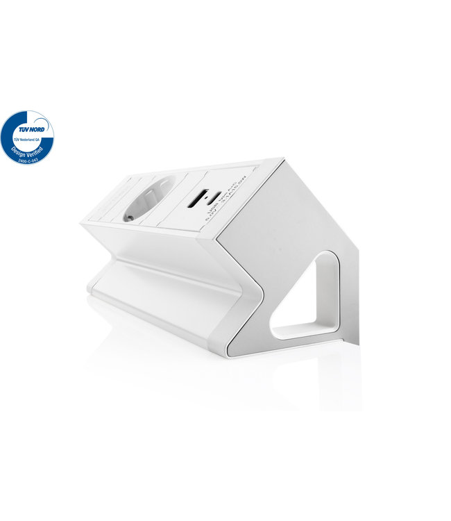 Filex Filex Power Desk Up - 2x stroom - 2x usb (stroom) - wit (Nederlands Product)
