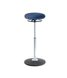 Beta Stoelen Steady -  Ergonomische werkkruk - Zit sta kruk - Blazer Blauw - Gepolijst Aluminium Voetplaat