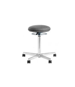 Beta Stoelen Ergonomische kruk op wielen Be Circle - Blazer Licht - Aluminium voetplaat