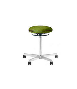Beta Stoelen Ergonomische kruk op wielen Be Circle - Blazer Groen - Aluminium voetplaat