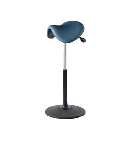 Beta Stoelen Ergonomische zadelkruk Be Solid - Blauw - Zwart voetplaat
