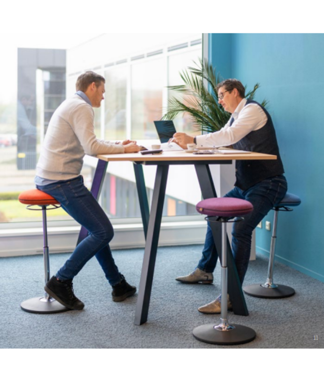 Beta Stoelen Steady -  Ergonomische werkkruk - Zit sta kruk - Blazer Antraciet (Nederlands Product - BUUR Collectie)