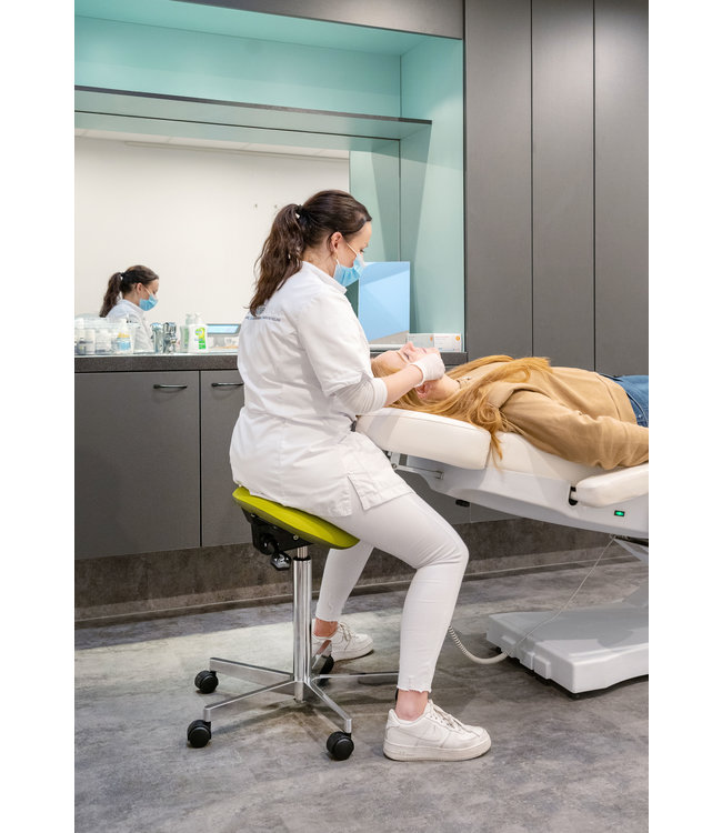 Beta Stoelen Saddle -  Ergonomische Zadelkruk - Wit - Met Wielen