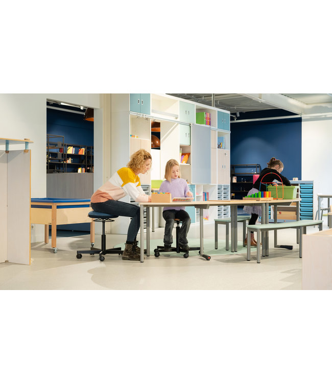 Beta Stoelen Circle -  Ergonomische werkkruk - Zit sta kruk - Blazer Blauw - Wielen