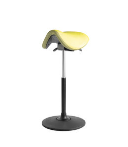 Beta Stoelen Ergonomische zadelkruk Be Solid - Geel - Zwart voetplaat