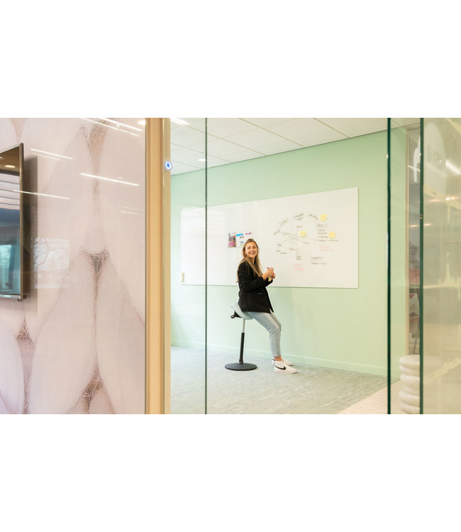 Beta Stoelen Solid -  Ergonomische Zadelkruk - Geel - Gepolijst Aluminium Voetplaat