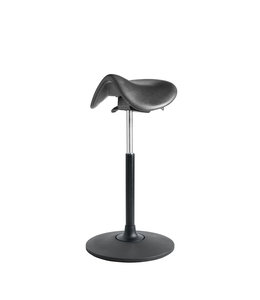 Beta Stoelen Ergonomische zadelkruk Be Solid - Antraciet - Zwart voetplaat