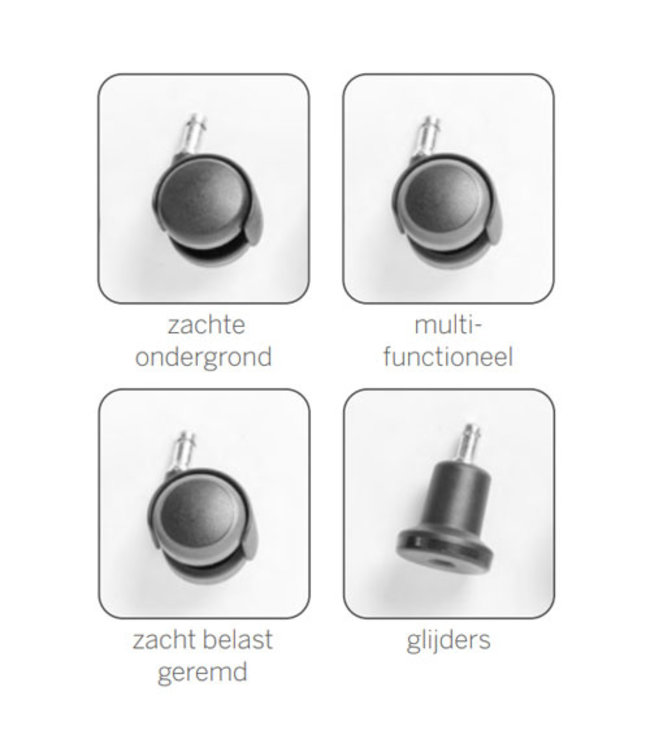 Beta Stoelen Circle -  Ergonomische werkkruk - Zit sta kruk - Antraciet - Wielen