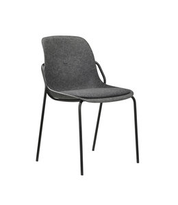 VEPA Vergaderstoel Felt Fine - Zitting Zwart - Antraciet - Zwart frame