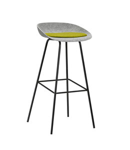 VEPA Vergaderstoel Felt - Zitting Groen - Lichtgrijs - Zwart frame