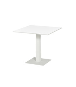 VEPA T60 - Kolomtafel Vierkant - 80x80 - 74cm hoogte - Wit - Wit Frame (Nederlands Product)