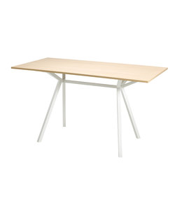 VEPA Vergadertafel VPAX 200x100 - 110cm - Eiken Whitewash - Wit frame