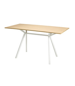 VEPA Vergadertafel VPAX 200x100 - 110cm - Eiken Natuur - Wit frame