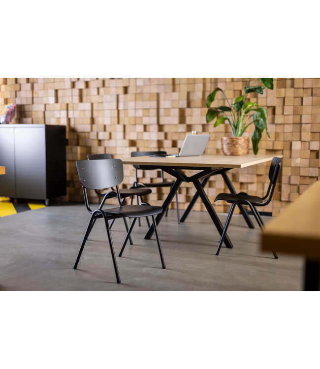 VEPA VPAX - vergadertafel - 240x120 - 75cm hoogte - Wit - zwart Frame (Nederlands Product - BUUR Collectie)