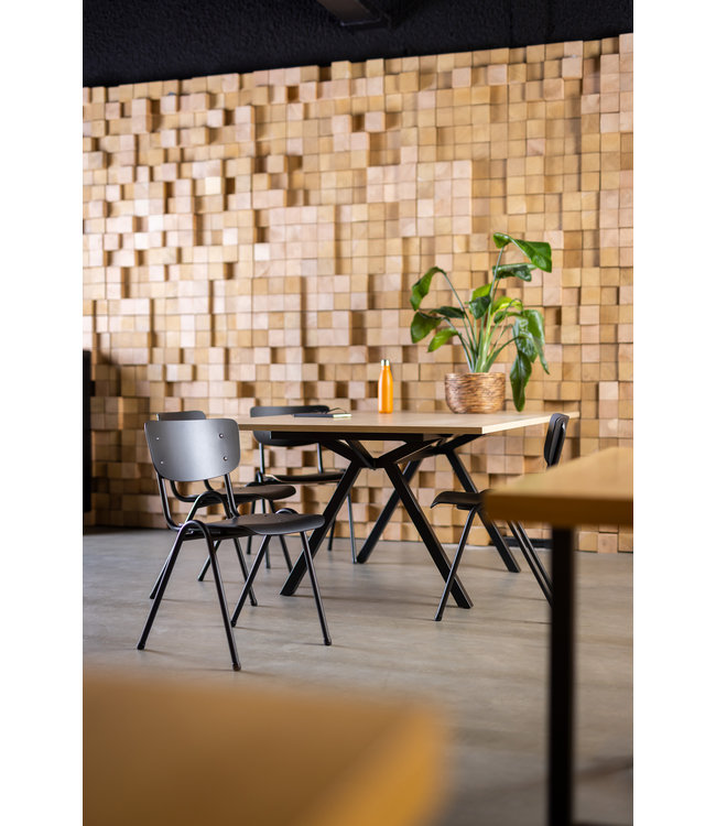 VEPA VPAX - vergadertafel - 240x120 - 75cm hoogte - Eiken Natuur - Wit Frame (Nederlands Product - BUUR Collectie)