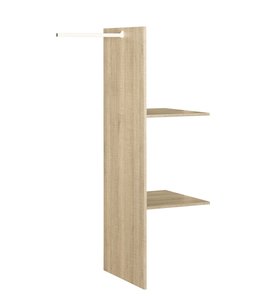 BEUK Donker Grijs Hout - tussenschot, 2 smalle planken en 1 roede