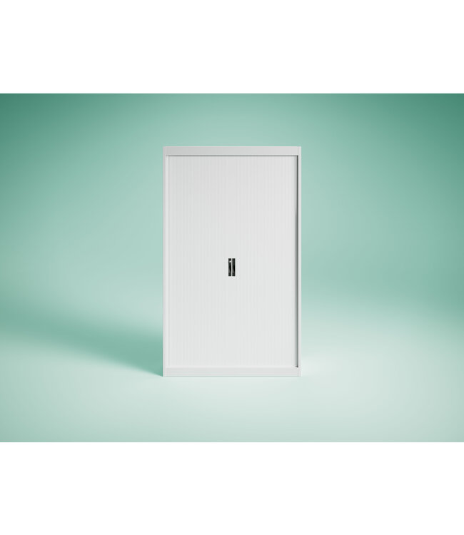 VEPA Archiefkast met slot - 120cm breed - Roldeurkast 200x120x45 - 4 legplanken  - Wit   (Nederlands Product - BUUR Collectie)