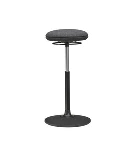 Beta Stoelen Ergonomische werkkruk Be Steady - Blazer Antraciet - Zwart voetplaat