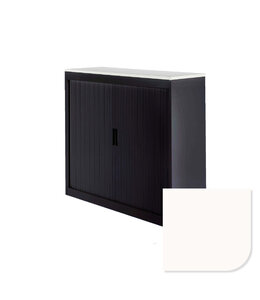 VEPA Archiefkast met slot - 120cm breed -  Roldeurkast 123x120x45 - 2 legplanken  - Zwart