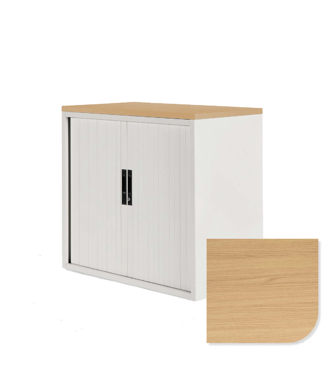 VEPA Archiefkast met slot - 120cm breed - Roldeurkast 75x120x45 - 1 legplank  - Wit  (Nederlands Product - BUUR Collectie)