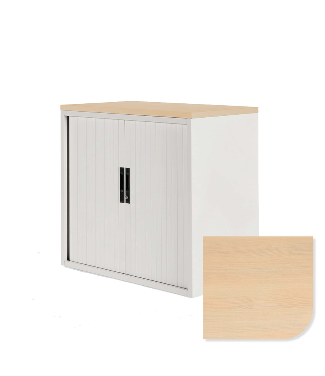 VEPA Archiefkast met slot - 120cm breed - Roldeurkast 75x120x45 - 1 legplank  - Wit  (Nederlands Product - BUUR Collectie)