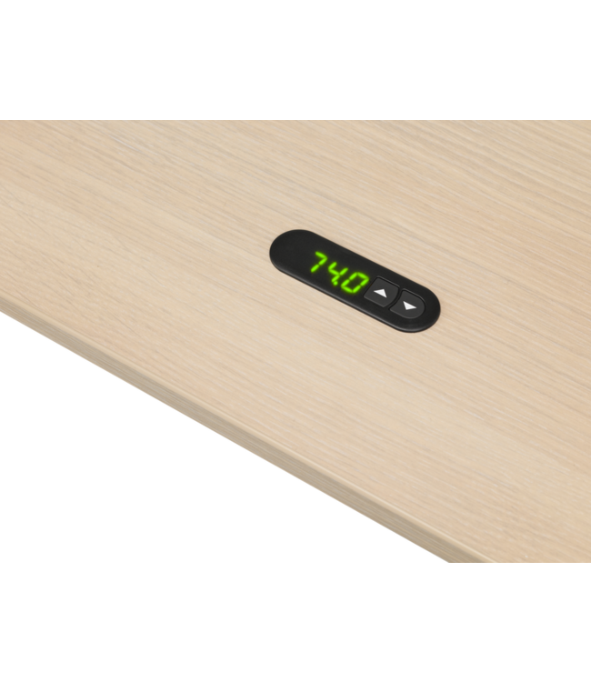 VEPA Presto R  -  Verstelbaar bureau - 160x80 - Eiken Natuur - Zwart frame (Nederlands Product - BUUR Collectie)